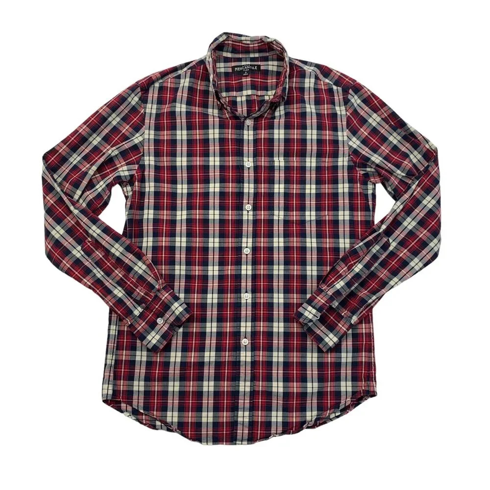 J Crew Flex Shirt Men S Small Multi Plaid Cotton Stretch Long Sleeve Button Down